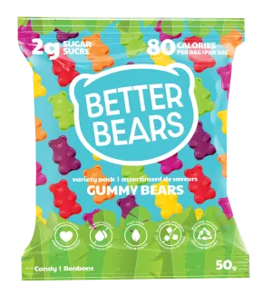 Better Bears - Vegan Gummy Bears, Variety Pack, 50 g