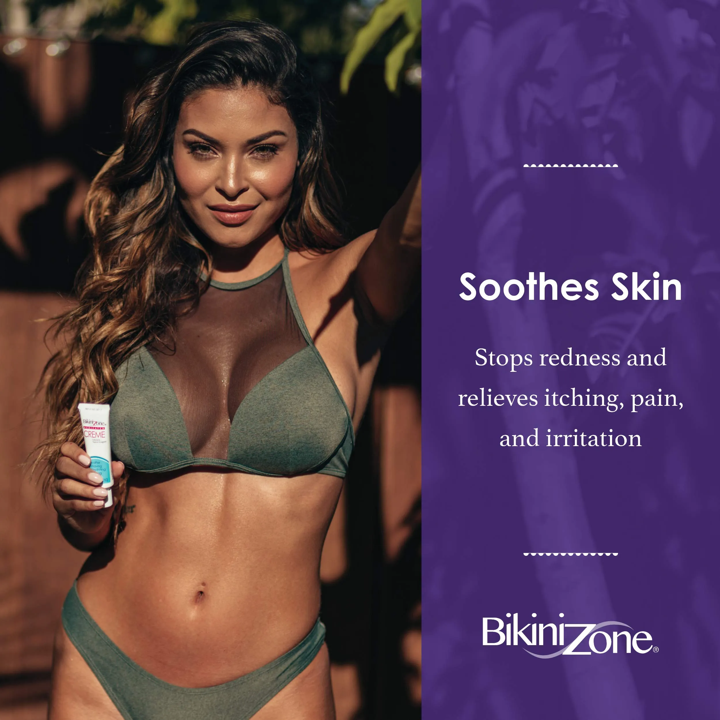 Bikini Zone Medicated After Shave Crème - Instantly Stop Shaving Bumps, Irritation & Itchiness - Gentle Formula Cream for Sensitive Areas - Dermatologist Approved & Stain-Free (1 oz, Pack of 3)