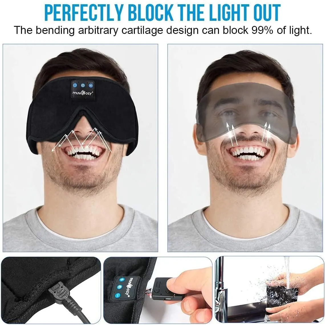 Bluetooth Wireless Sleeping Eye Mask,Office Travel Unisex Gifts