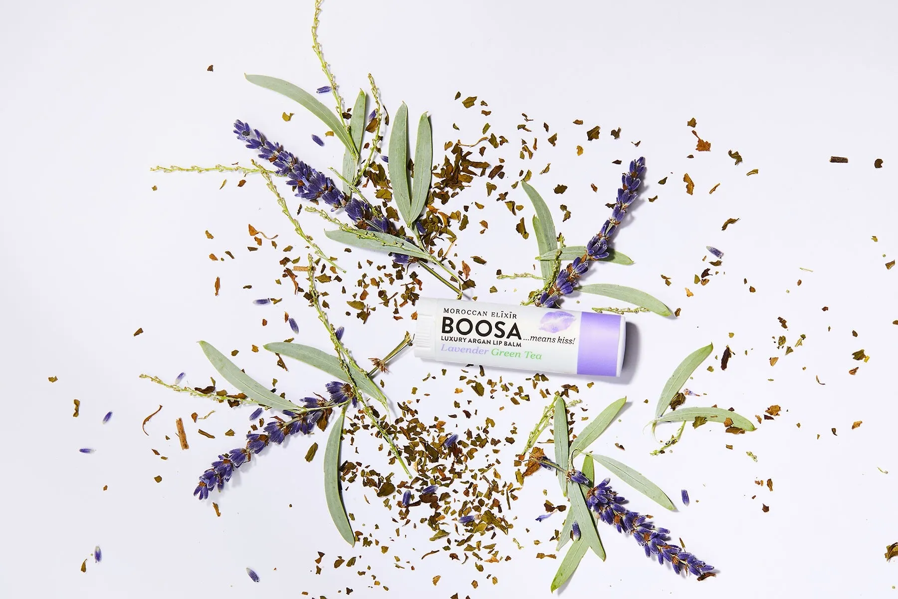 BOOSA Luxury Argan Lip Balm (Lavender Green Tea)