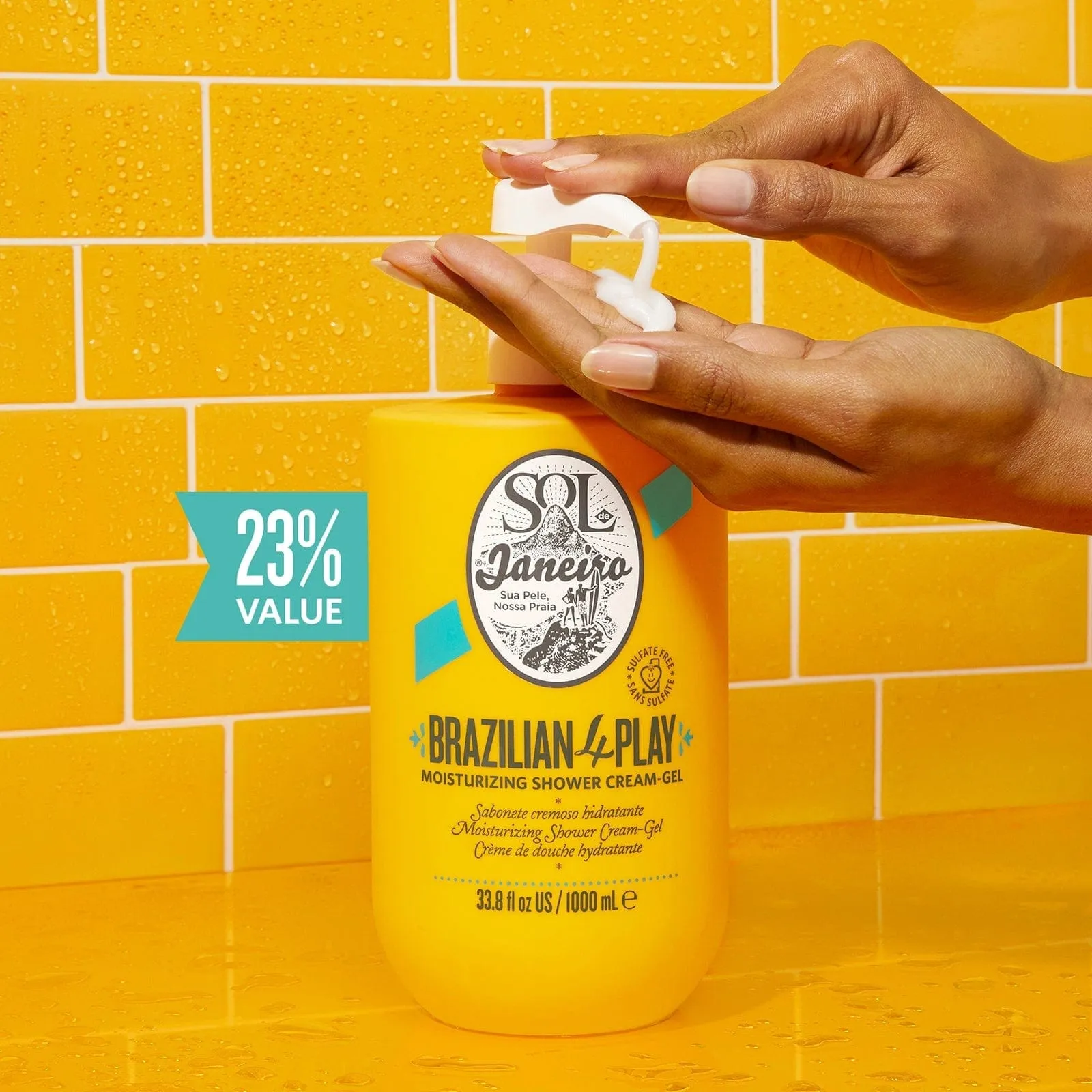 Brazilian Play Moisturizing Shower Cream-Gel 1 Liter