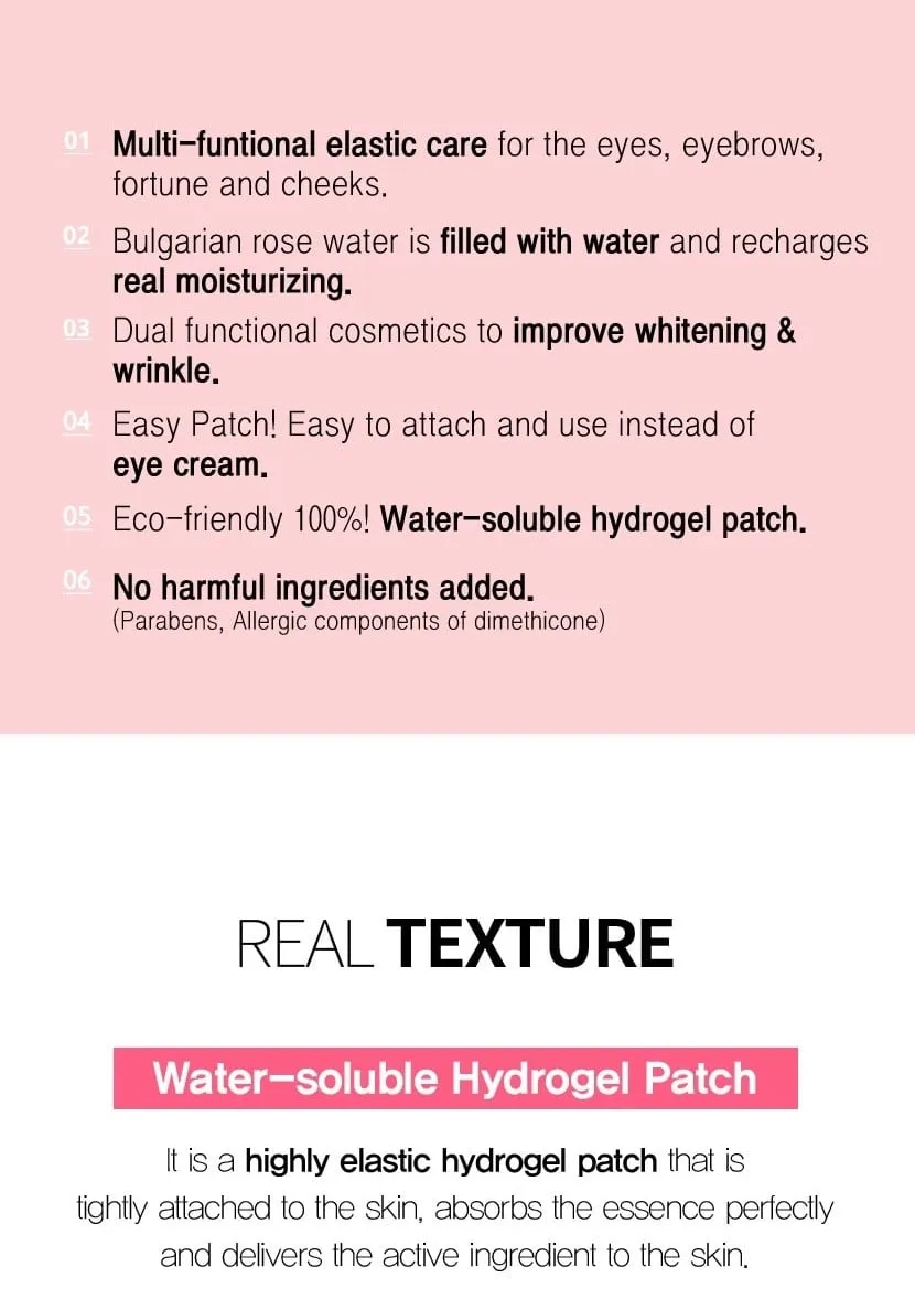 Bulgarian Rose Water Hydrogel Eye Patch (60 pcs)