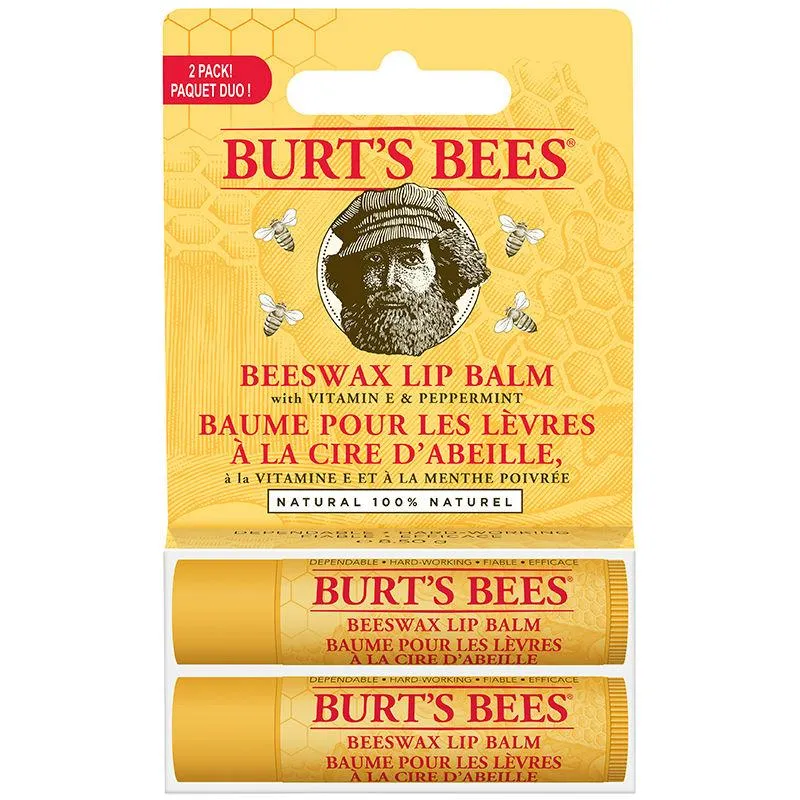 Burt's Bees Beeswax Lip Balm 2pk