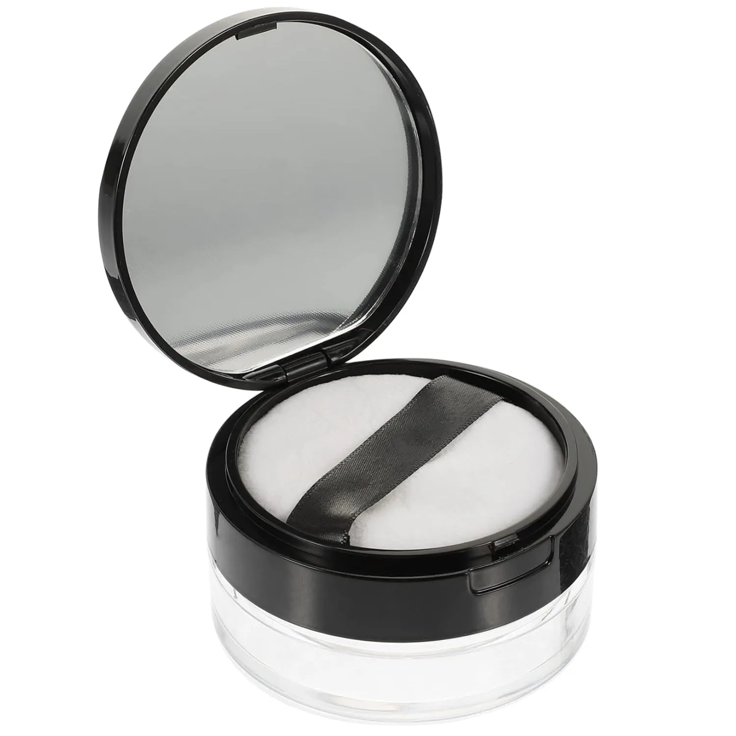 CANIGHT 1set Portable Stylish Powder Holder Puff Empty Makeup Powder Case Chic Loose Container for Makeup Compact Design for
