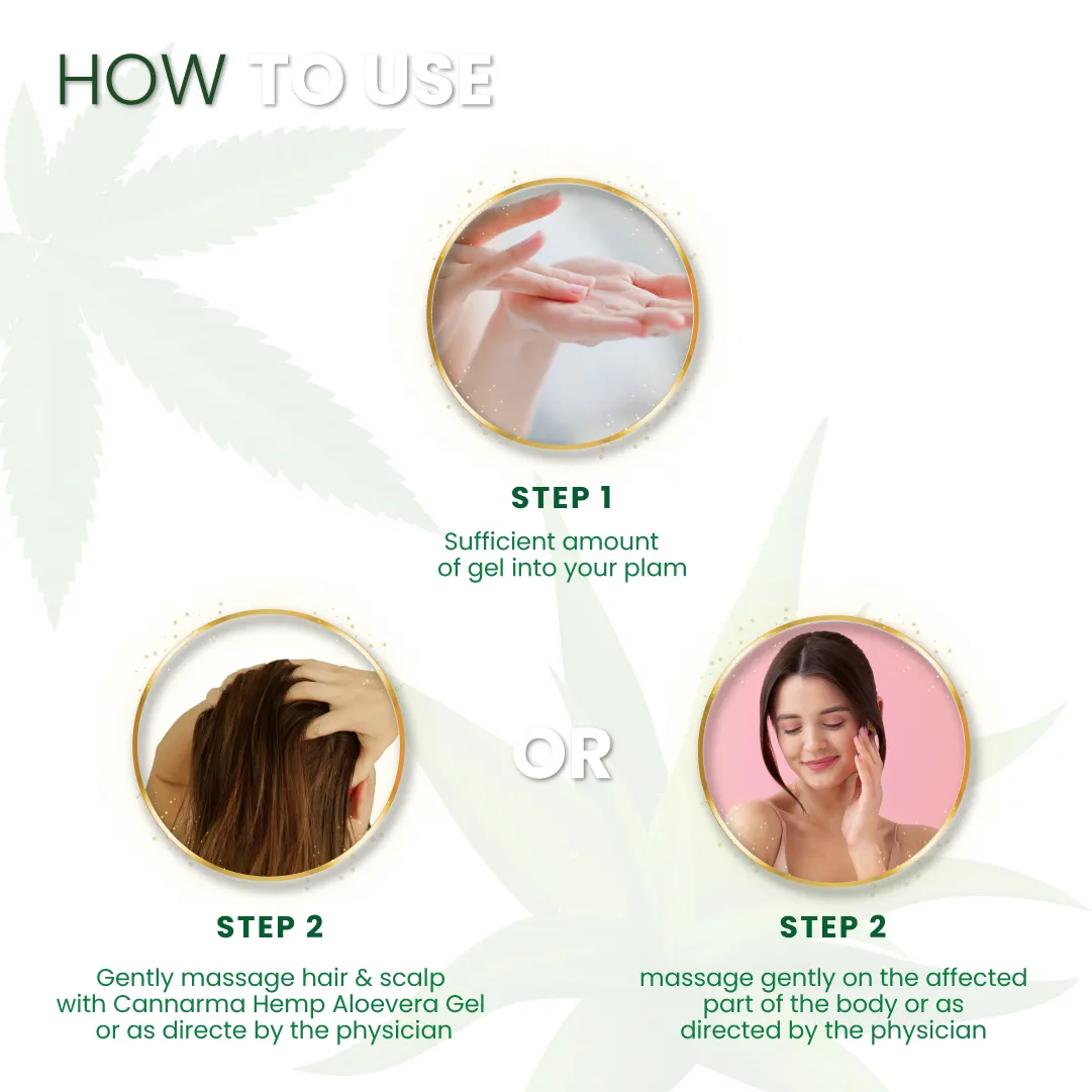 CANNARMA Hemp Aloe Vera Gel | Skin & Hair Gel - 100 grams