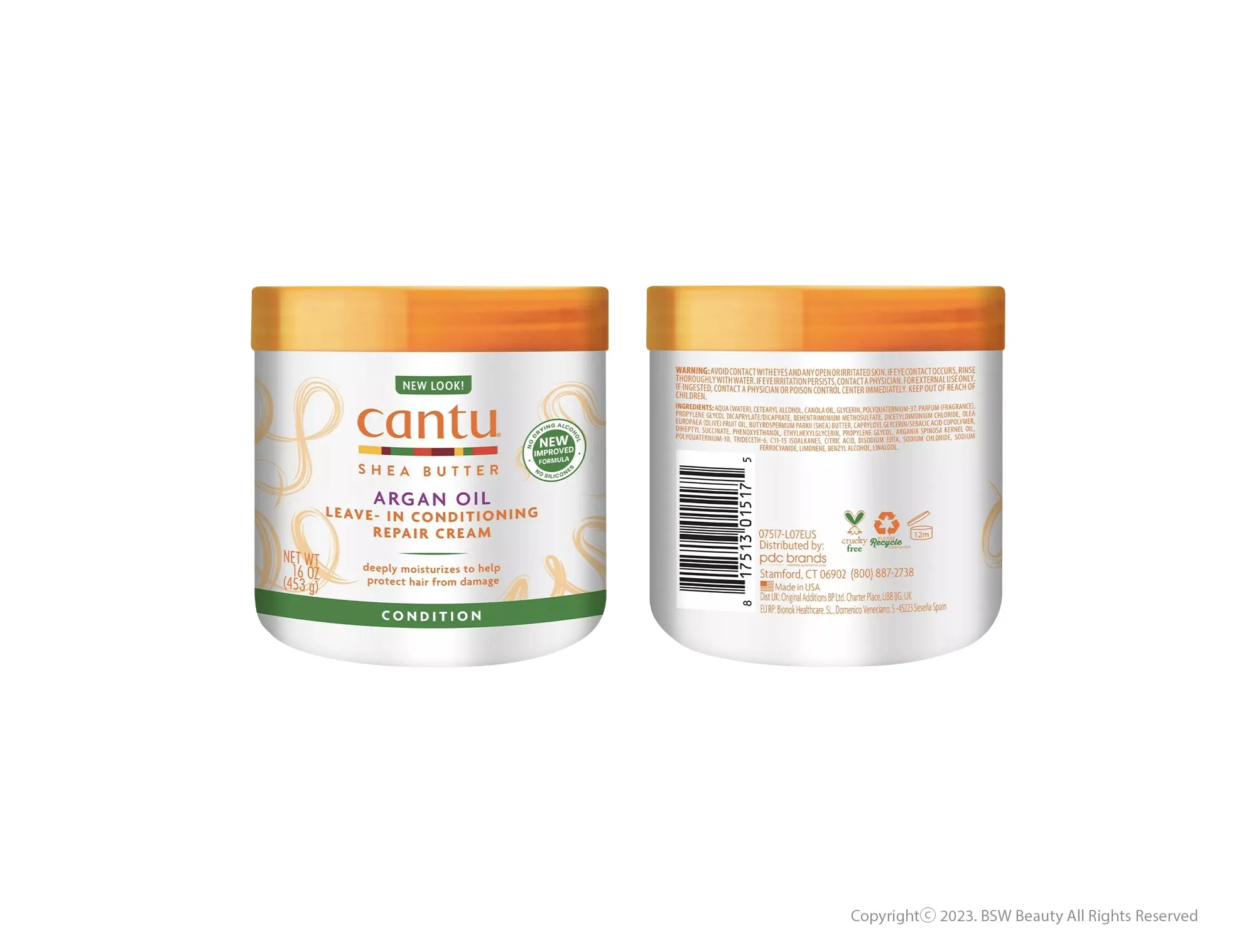 CANTU ARGAN OIL LEAVE IN CONDITIONING REPAIR CREAM 16oz