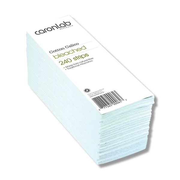 Caronlab Cotton Calico White Strips Bleached 240pk
