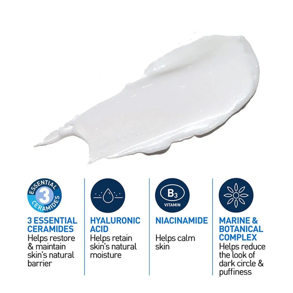 CERAVE Eye Repair Cream For Dark Circles And Puffiness With Hyaluronic Acid 14Ml