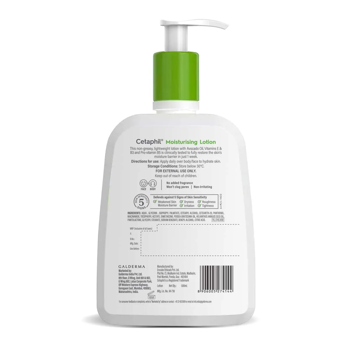 Cetaphil Moisturizing Lotion - Nourishing Care for Sensitive Skin (500ml)