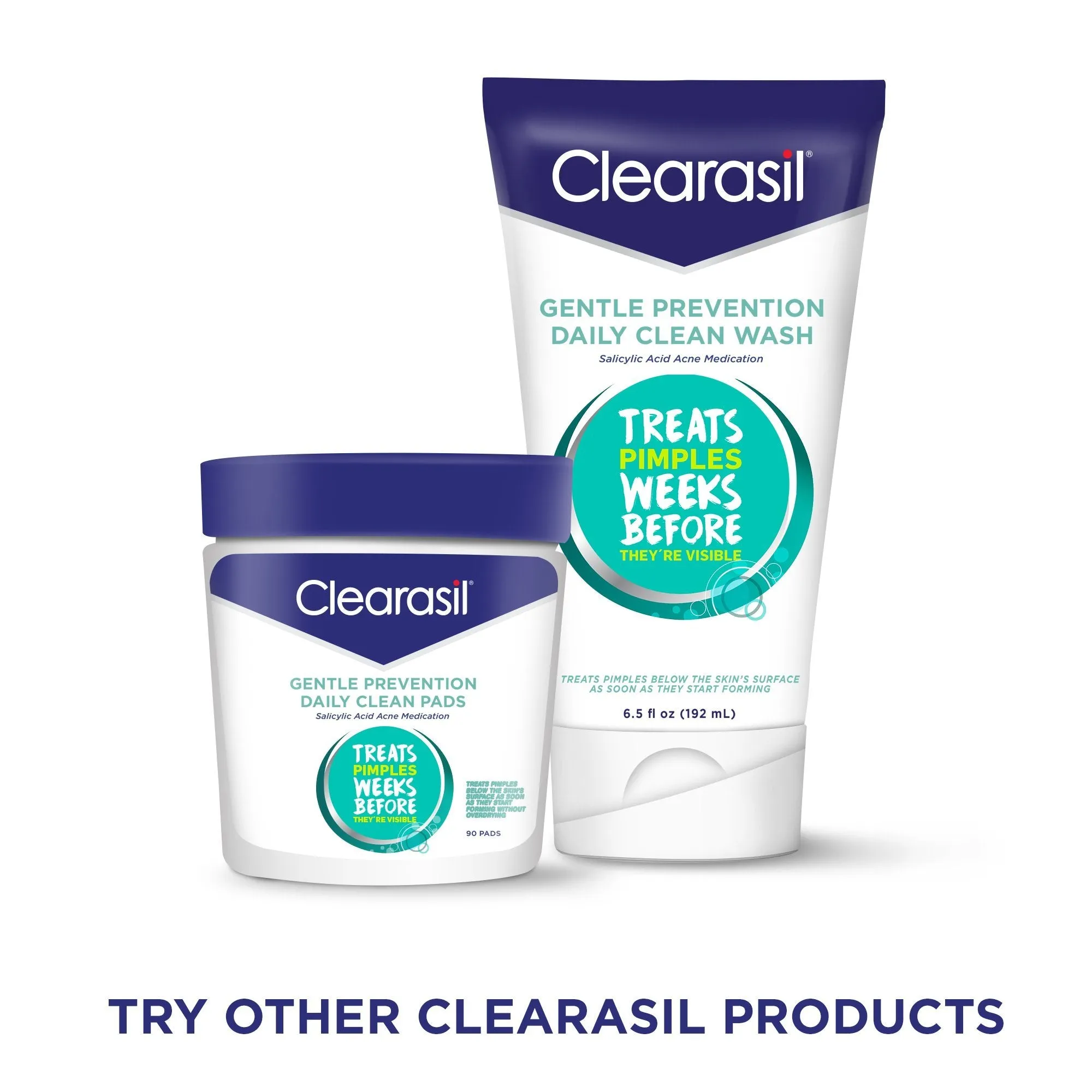 Clearasil Stubborn Acne Control 5in1 Daily Facial Cleansing Pads, 90 Count x Pack of 3