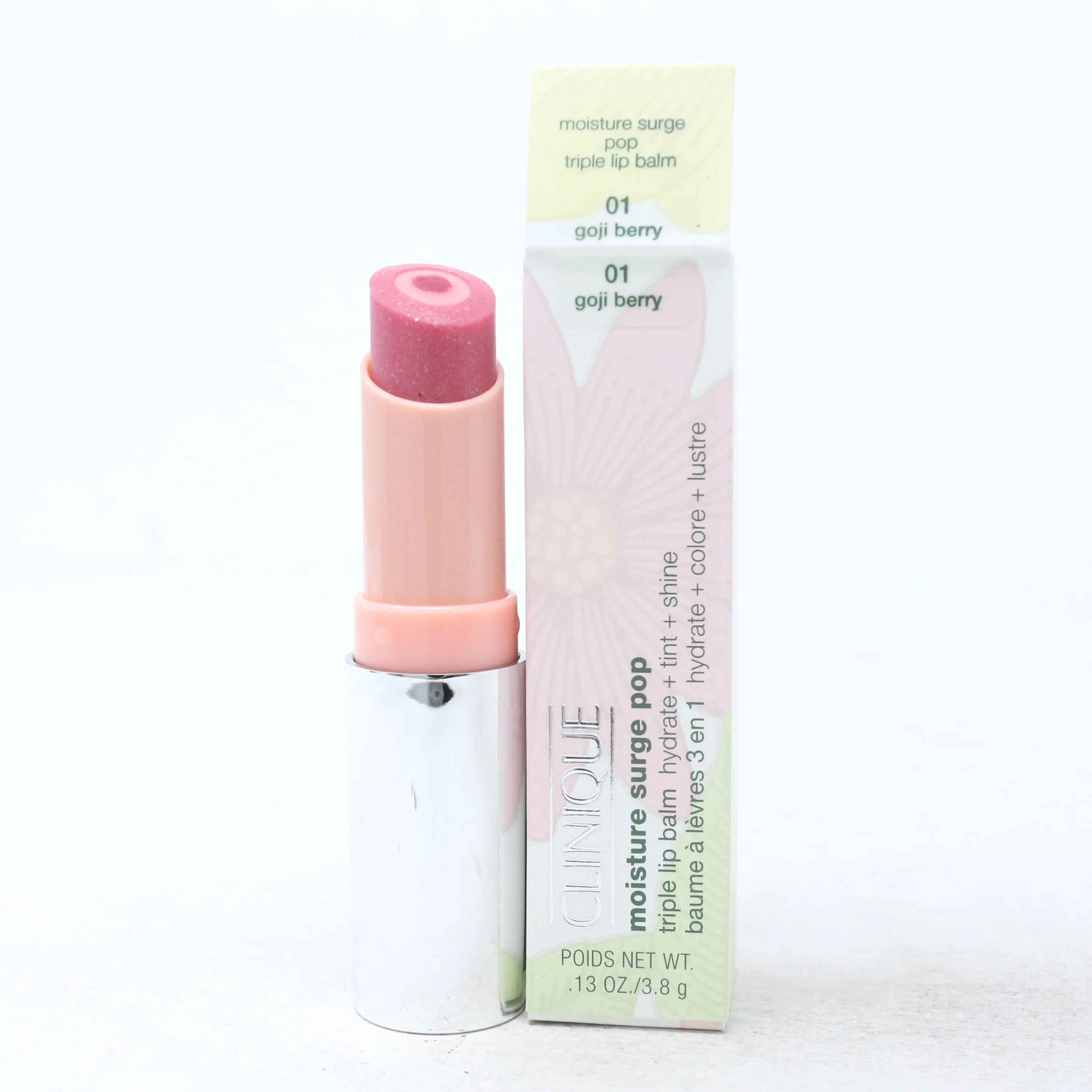 Clinique Moisture Surge Pop Triple Lip Balm  0.13oz/3.8g New With Box