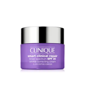 Clinique Smart Clinical Repair Broad Spectrum SPF 30 Wrinkle Correcting Cream with Peptides, Hyaluronic Acid   Glycerin | Protecting   Repairing, Mini Travel Size, 0.5 Fl Oz