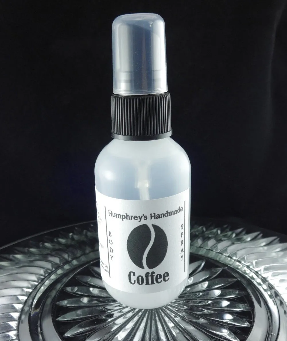COFFEE Unisex Body Spray | Coffee Bean Scent | 2 oz