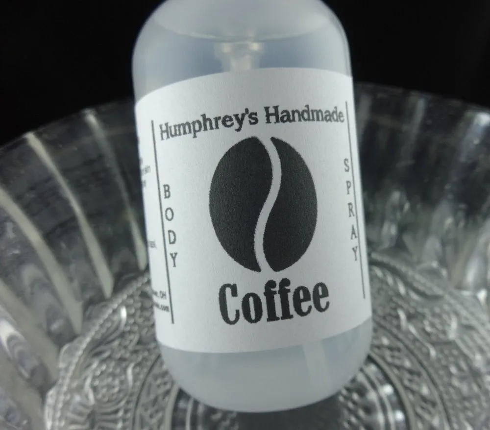 COFFEE Unisex Body Spray | Coffee Bean Scent | 2 oz
