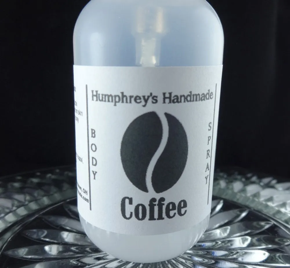 COFFEE Unisex Body Spray | Coffee Bean Scent | 2 oz