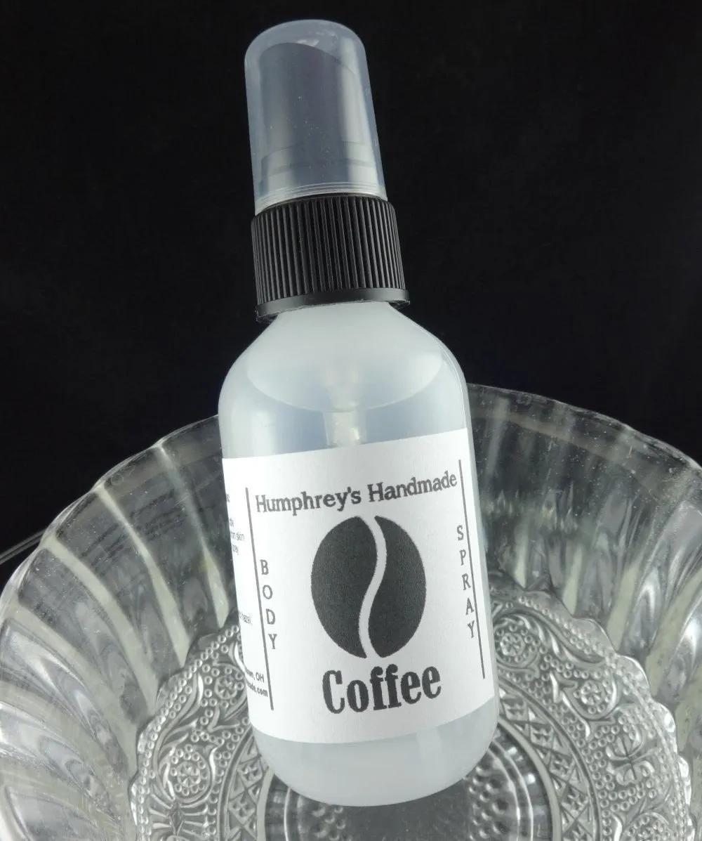 COFFEE Unisex Body Spray | Coffee Bean Scent | 2 oz