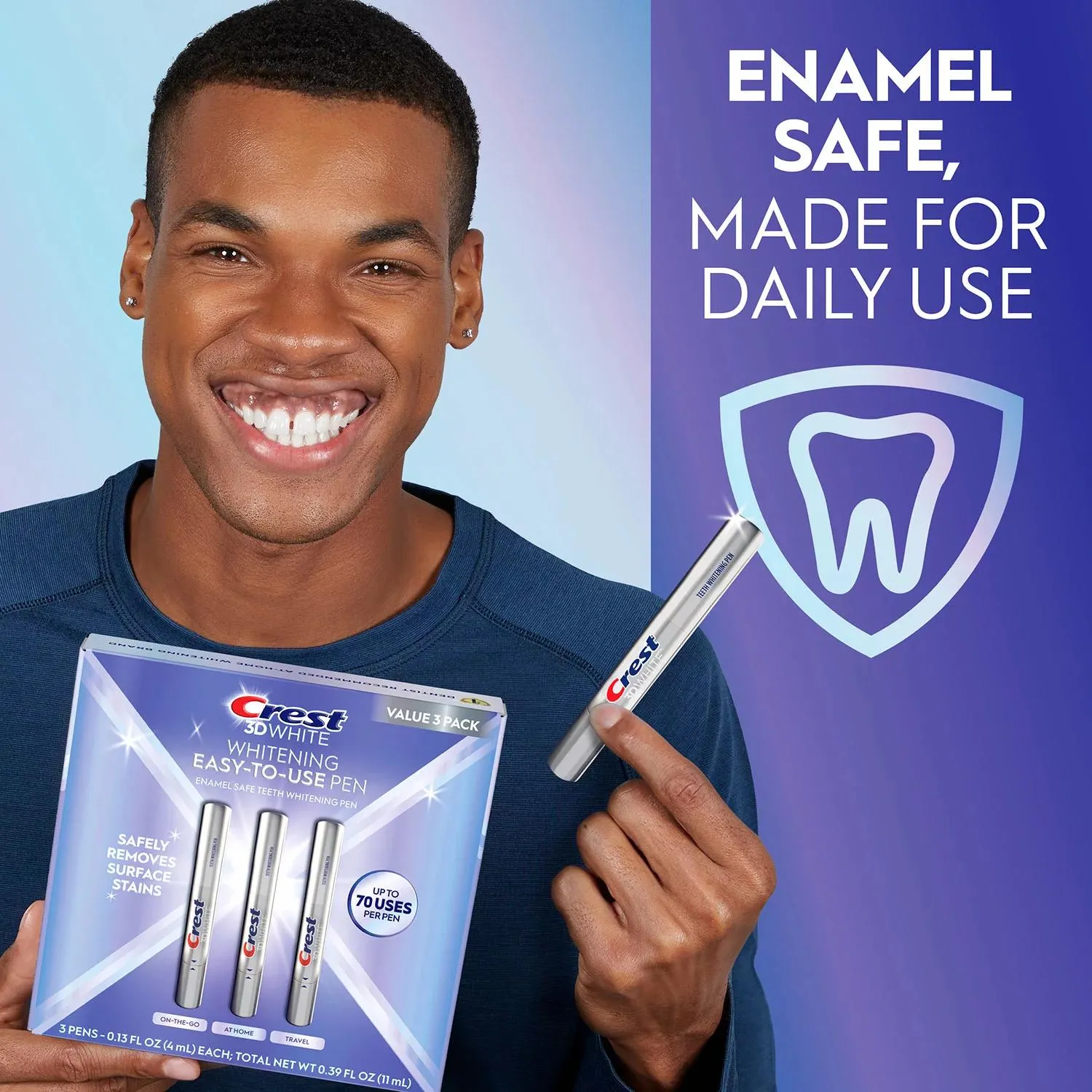 Crest 3DWhite Enamel Safe Teeth Whitening Pens, 0.13 fl. oz., 3 pk.