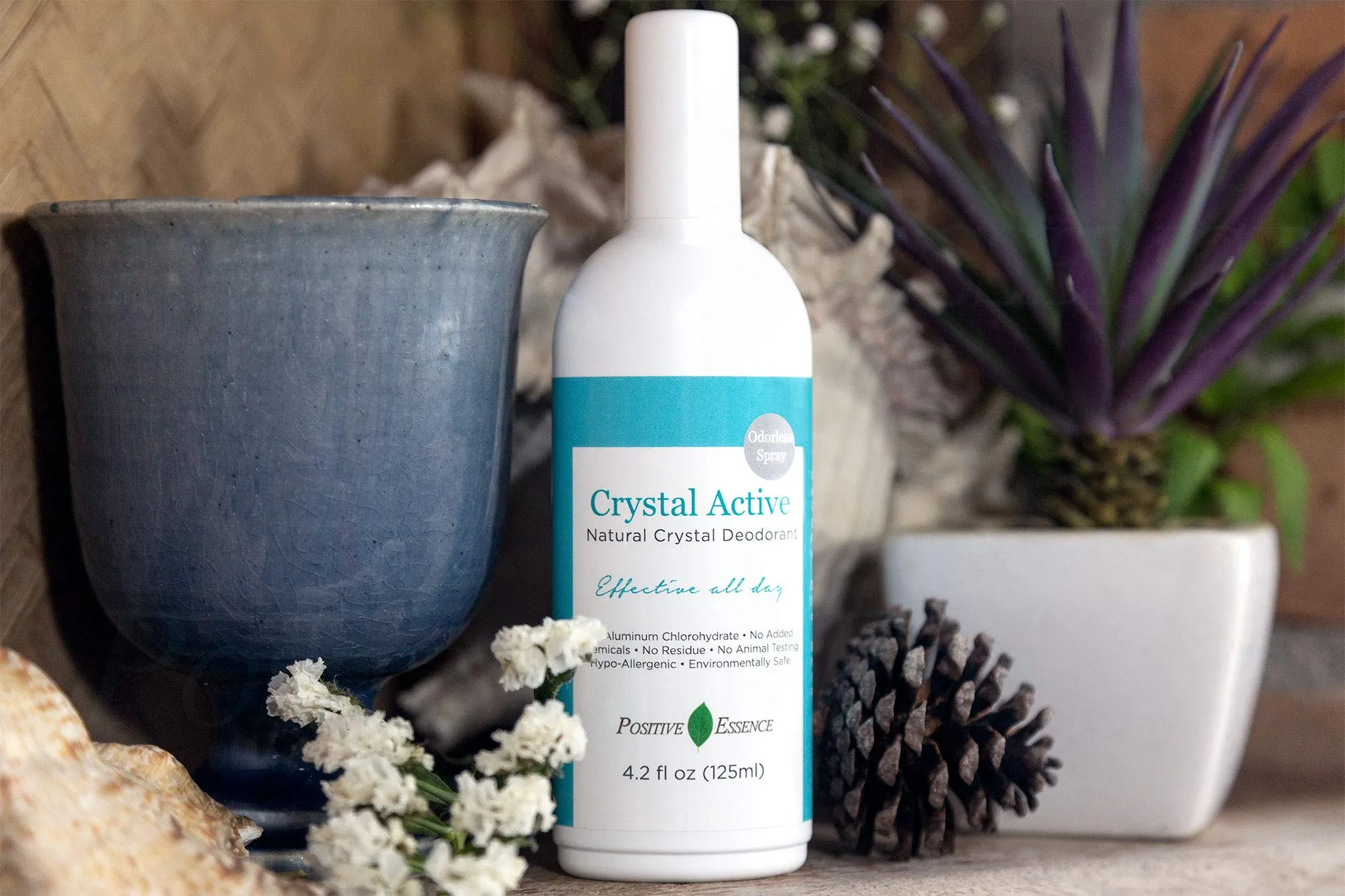 Crystal Deodorant Spray, Natural Long Lasting Thai Crystal Spray Deodorant, No Aluminum Chlorohydrate or Chemicals, Unscented, Odorless Spray Deodorant for Women and Men, 125 ml 4.2 Fl Oz (2-Pack)