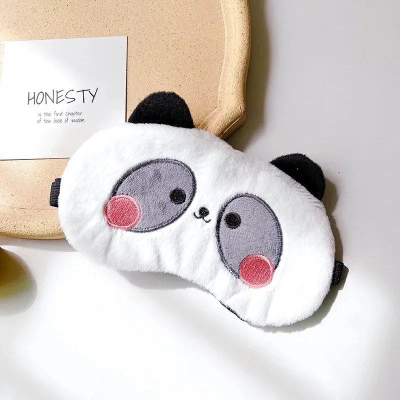Cute Sleeping Mask Sleeping Blindfold Soft Plush Eye Masks Cute Cat Eye Cover Plush Mask Eyepatch Nap Health Eye Cover