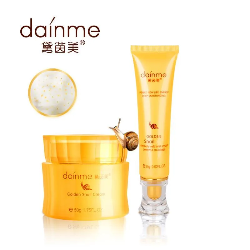 DAIYIMEI 24K Gold  VC Snail Essence Skin Care Set Whitening Moisturizing Facial Cream 50g Dark Circle Serum Cream 35g 2pcs/set