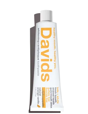 Davids Natural Toothpaste - Davids kids   adults nano-hydroxyapatite premium toothpaste  /  orange vanilla