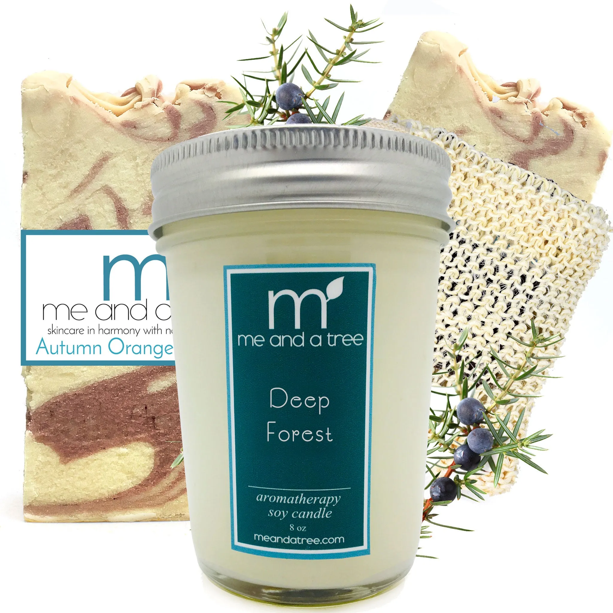 Deep Forest Autumn Spice Soap Candle Skin Care Gift Set