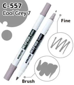 DELETER NEOPIKO-Color Cool Grey 7 (C-557) Alcohol-based Dual Tipped Marker