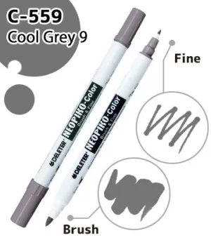 DELETER NEOPIKO-Color Cool Grey 9 (C-559) Alcohol-based Dual Tipped Marker