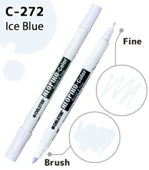 DELETER NEOPIKO-Color Ice Blue (C-272) Alcohol-based Dual Tipped Marker