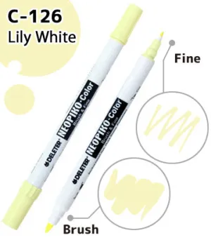 DELETER NEOPIKO-Color Lily White (C-126) Alcohol-based Dual Tipped Marker