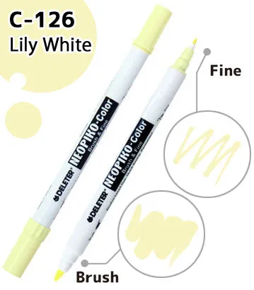 DELETER NEOPIKO-Color Lily White (C-126) Alcohol-based Dual Tipped Marker