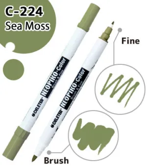 DELETER NEOPIKO-Color Sea Moss (C-224) Alcohol-based Dual Tipped Marker