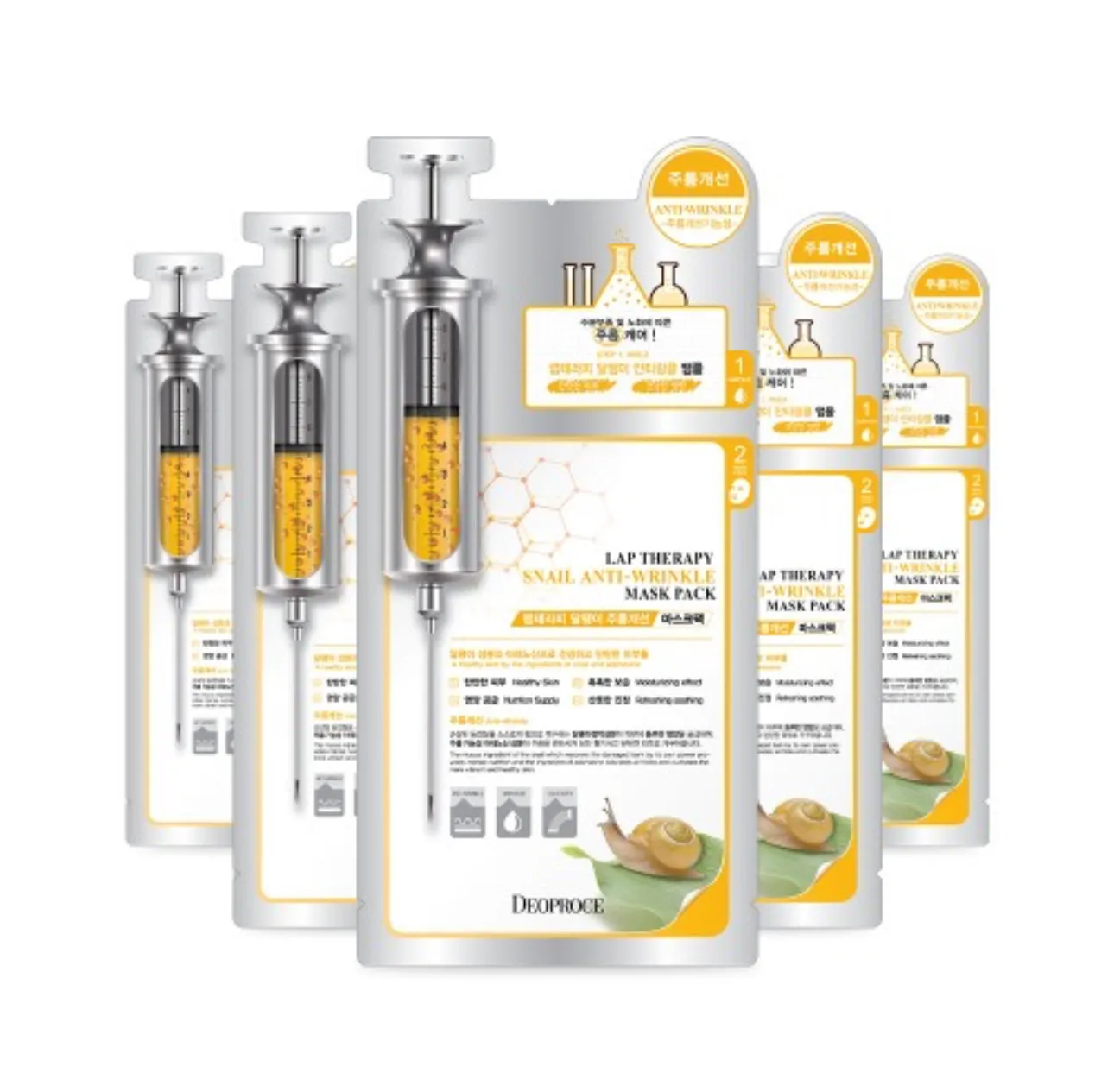 [Deoproce] Lab Therapy 2 Step Mask Pack Snail Anti Wrinkle (25ml*5ea)