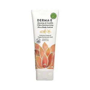 Derma E Jasmine and Vanilla Ultra Moisturizing Shea Body Lotion – Vegan Hyaluronic Acid and Vitamin E Moisturizer for Dry Skin – Cruelty Free Moisturizing Cream, 8 oz