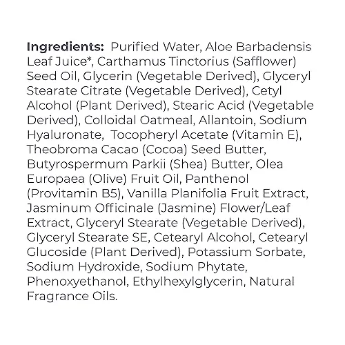 Derma E Jasmine and Vanilla Ultra Moisturizing Shea Body Lotion – Vegan Hyaluronic Acid and Vitamin E Moisturizer for Dry Skin – Cruelty Free Moisturizing Cream, 8 oz