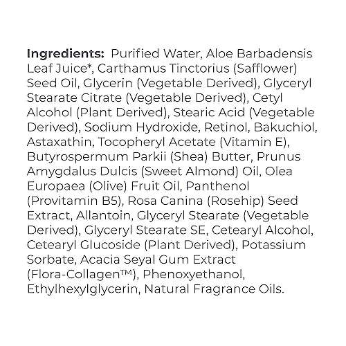 Derma E Rosehip and Almond Anti-Aging Shea Body Lotion – Vegan Flora-Collagen, Retinol and Vitamin E Moisturizer for Dry Skin – Gently Scented Cruelty Free Moisturizing Cream, 8 oz