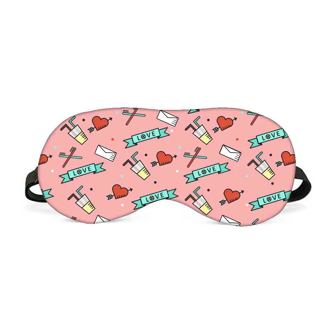 Designer Travel Eye Mask for Sleeping - Love - Made in India