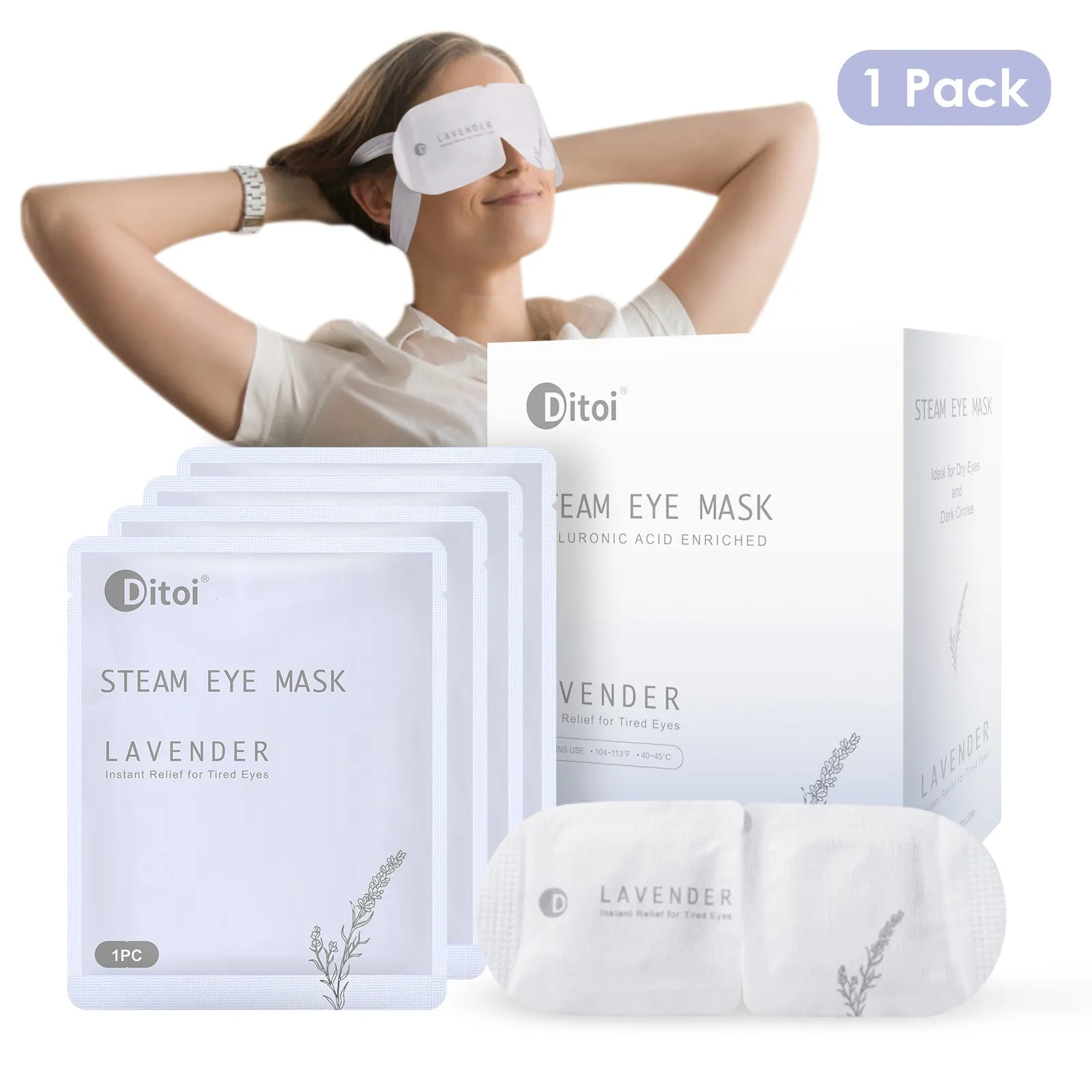 Ditoi Lavender Hyaluronic Acid Steam Eye Mask