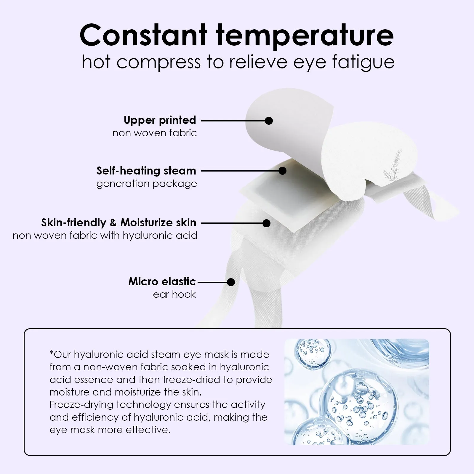 Ditoi Lavender Hyaluronic Acid Steam Eye Mask