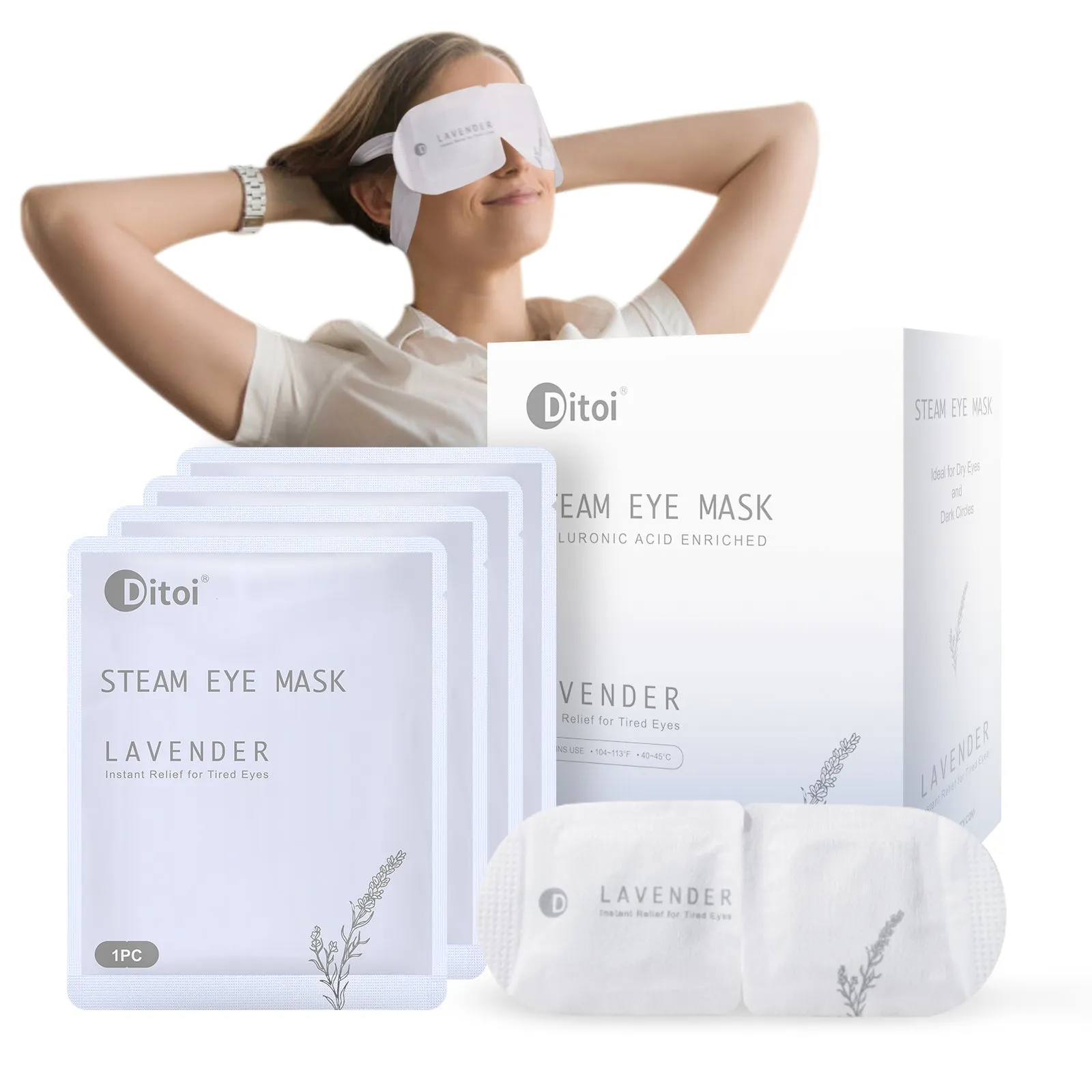 Ditoi Lavender Hyaluronic Acid Steam Eye Mask