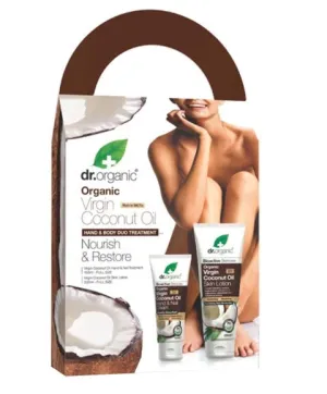 Dr Organic Virgin Coconut Oil Nourish And Restore Duo Treatment