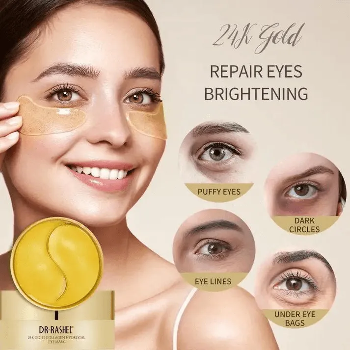 Dr.Rashel 24K Gold Collagen Hydrogel Eye Mask - 60pcs