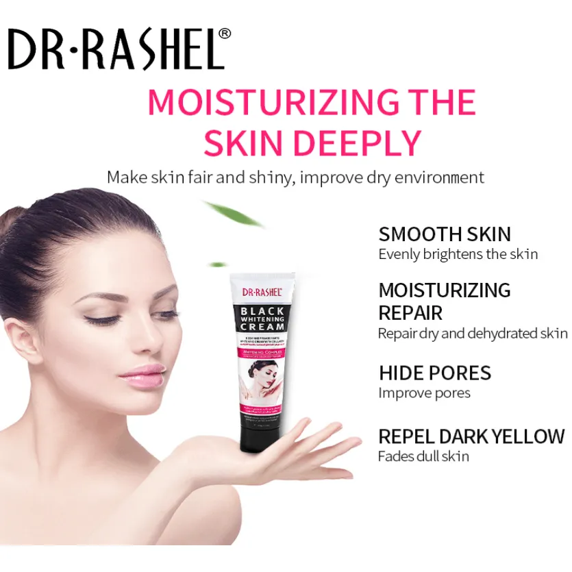 Dr.Rashel Black Whitening With Collagen Cream - 100g