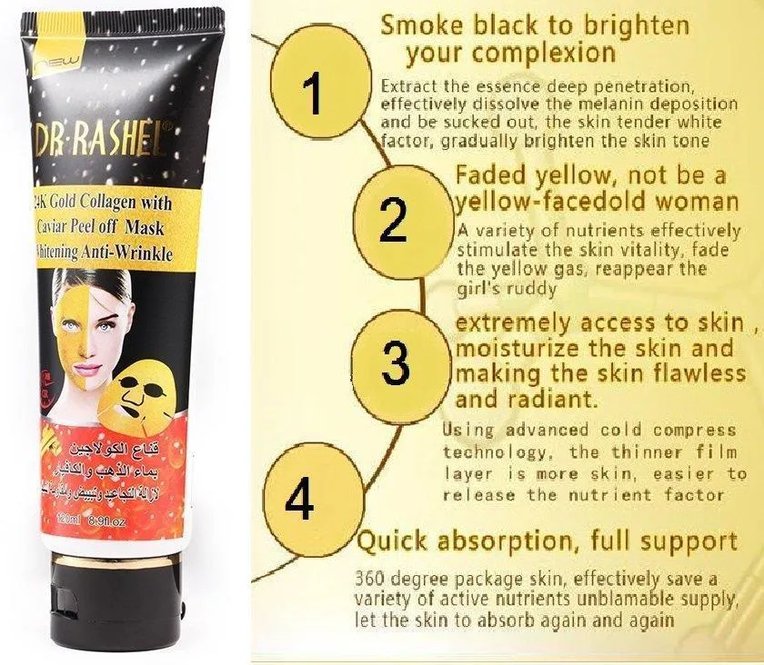 Dr.Rashel Gold Collagen Peel Off Facial Mask - 120ml