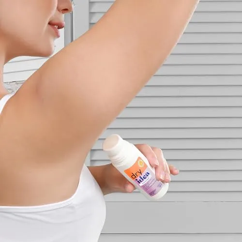 Dry Idea Roll-On Deodorant & Antiperspirant | 2X Longer Sweat Protection | 72-Hour Odor Protection | Unscented & Hypoallergenic for Sensitive Skin, 3.25 oz. (4-Pack)