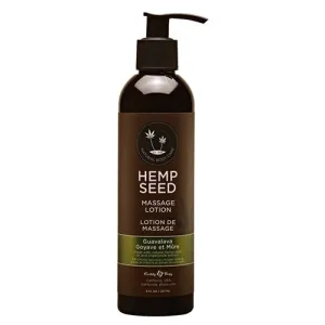 Earthly Body Hemp Seed Massage Lotion - Guavalava, 8oz/237ml