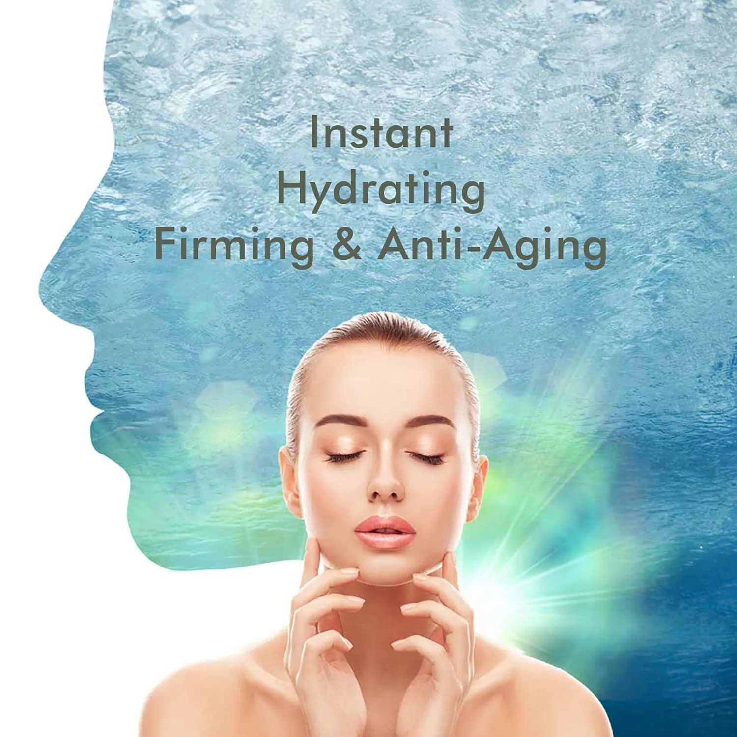 Ebanel 10-Pack Hydrogel Collagen Mask for Face, Instant Brightening Hydrating Face Mask Sheet Mask for Firming, Lifting Anti Aging Anti Wrinkle with Hyaluronic Acid, Peptide, Aloe Vera, Vitamin C & E