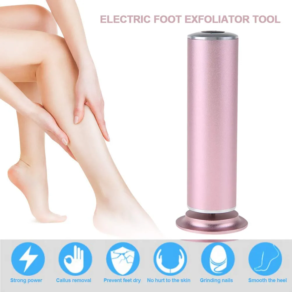 Electric Foot File, Electric Foot Callus Remover Adjustable Speed with 60pcs Replacement Sandpaper Discs, Powerful Pedicure Electronic Foot File for Women Men Dead Dry Hard Skin Calluses(US)