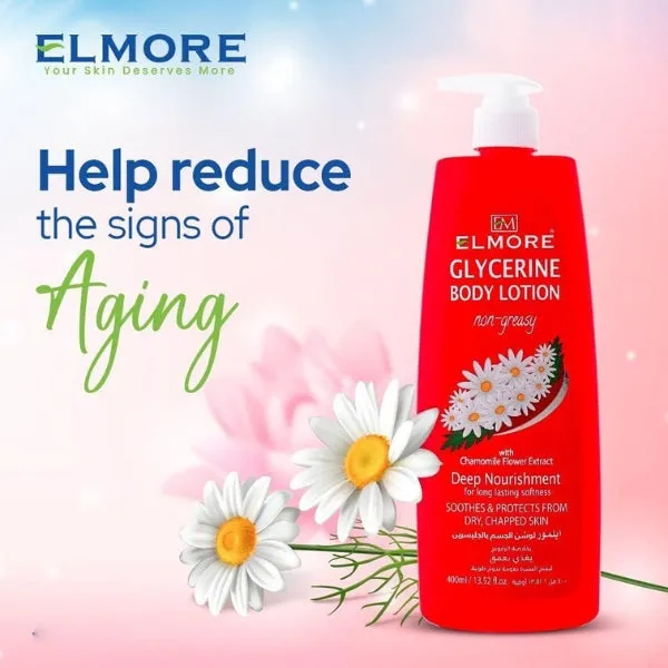 Elmore Glycerine Body Lotion With Chamomile Flower Extract 400ml