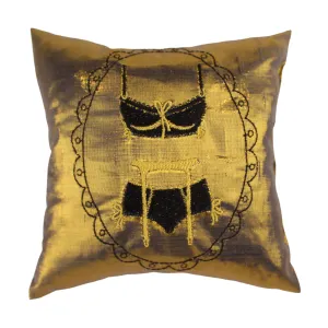 Embroidered Lingerie On Silk Gold Scented Sachet